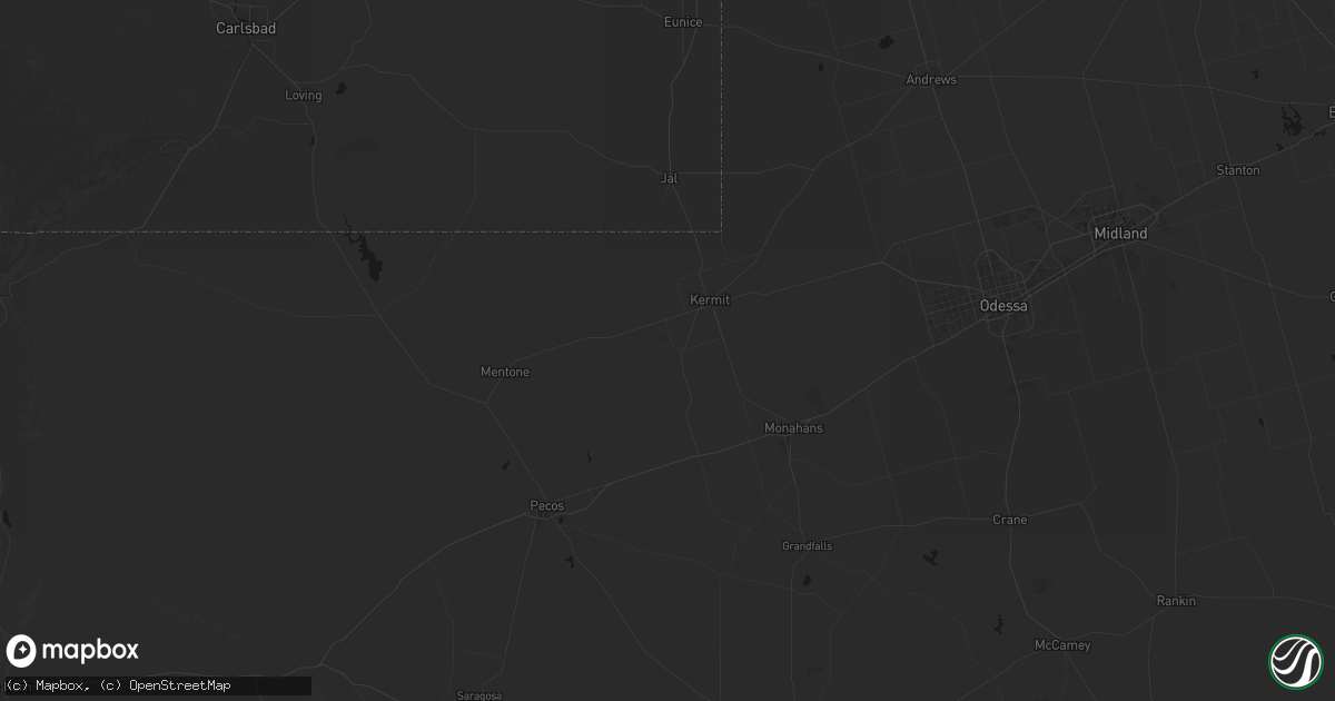 Hail map in Wink, TX on May 31, 2026