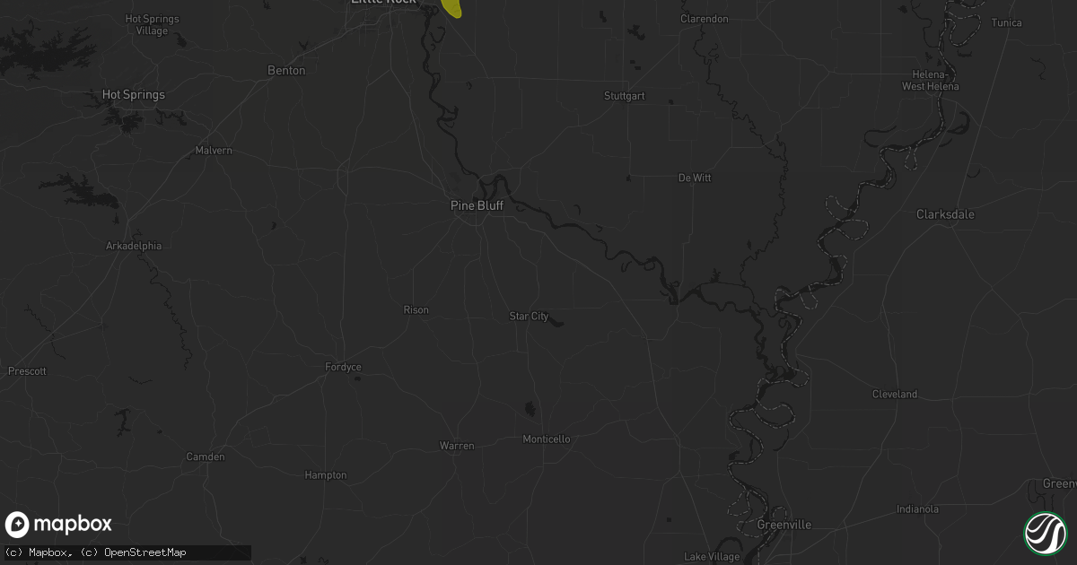 Hail map in Yorktown, AR on May 31, 2026