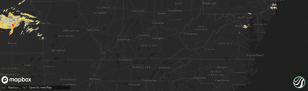 Hail map in Maryland on June 1, 2011