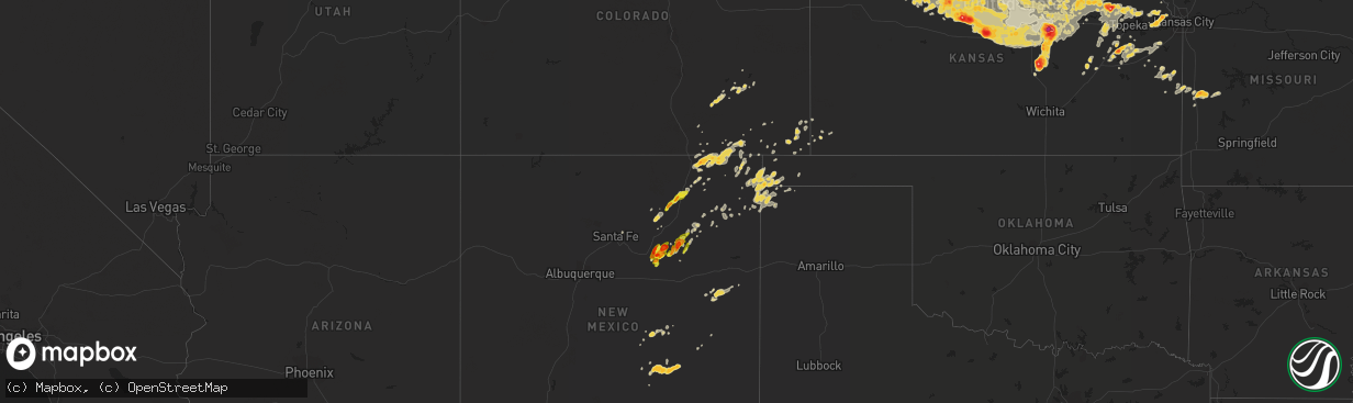 Hail map on June 1, 2011