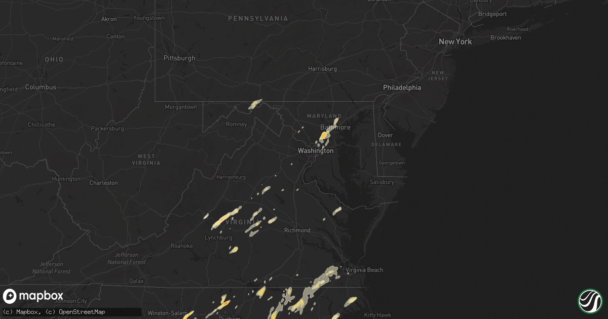 Hail map in Maryland on June 1, 2012