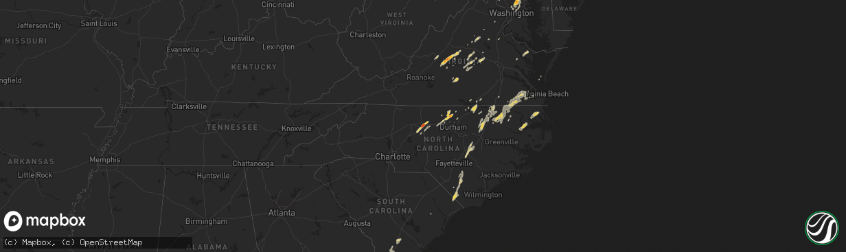 Hail map on June 1, 2012