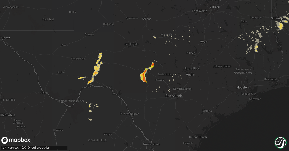 Hail map on June 1, 2013