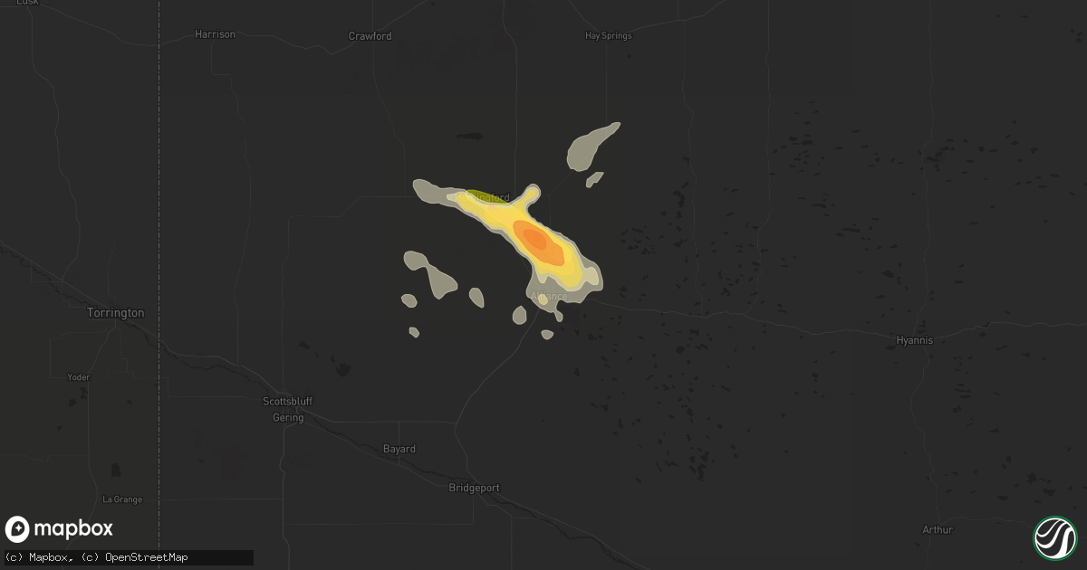 Hail map in Alliance, NE on June 1, 2014