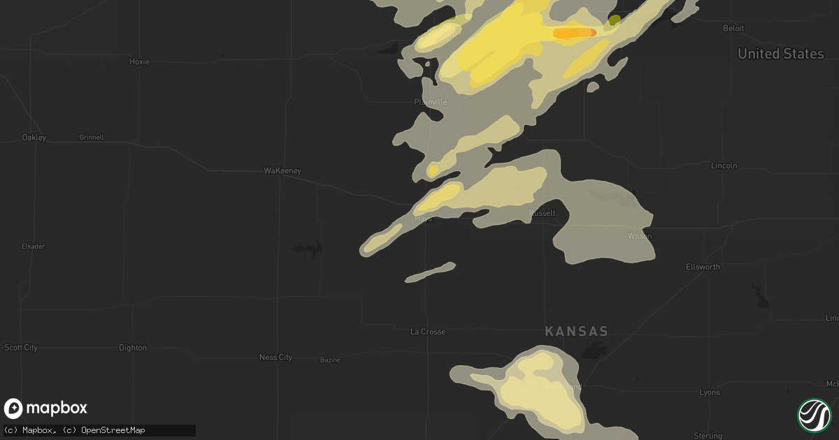 Hail map in Hays, KS on June 1, 2014