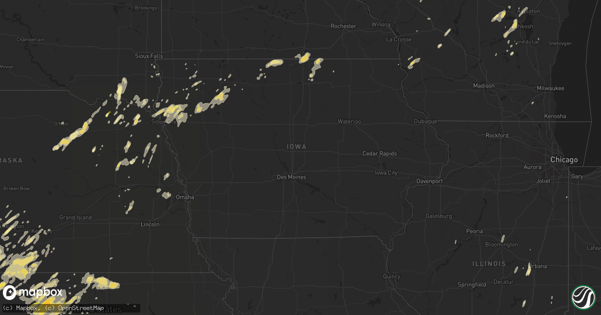 Hail map in Iowa on June 1, 2014