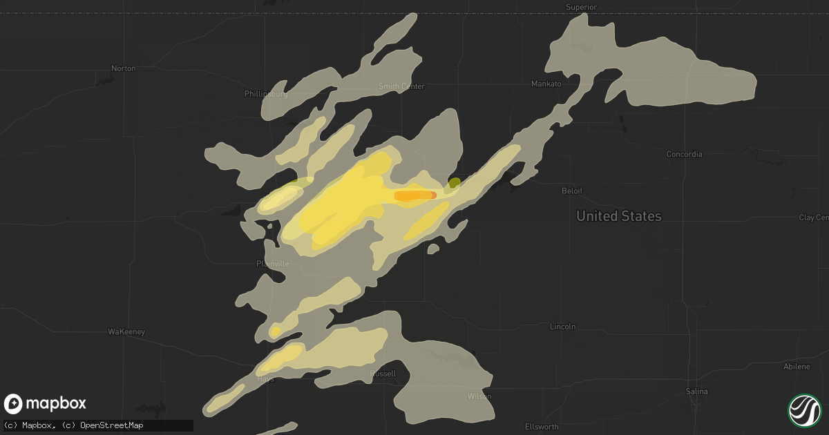 Hail map in Osborne, KS on June 1, 2014