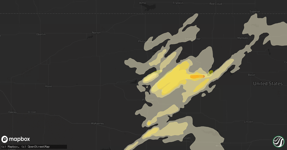 Hail map in Stockton, KS on June 1, 2014
