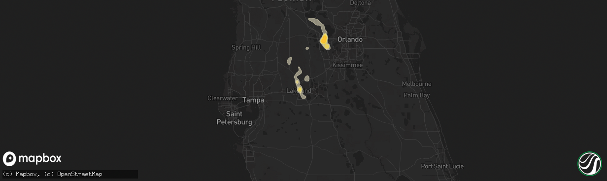 Hail map in Lakeland, FL on June 1, 2015