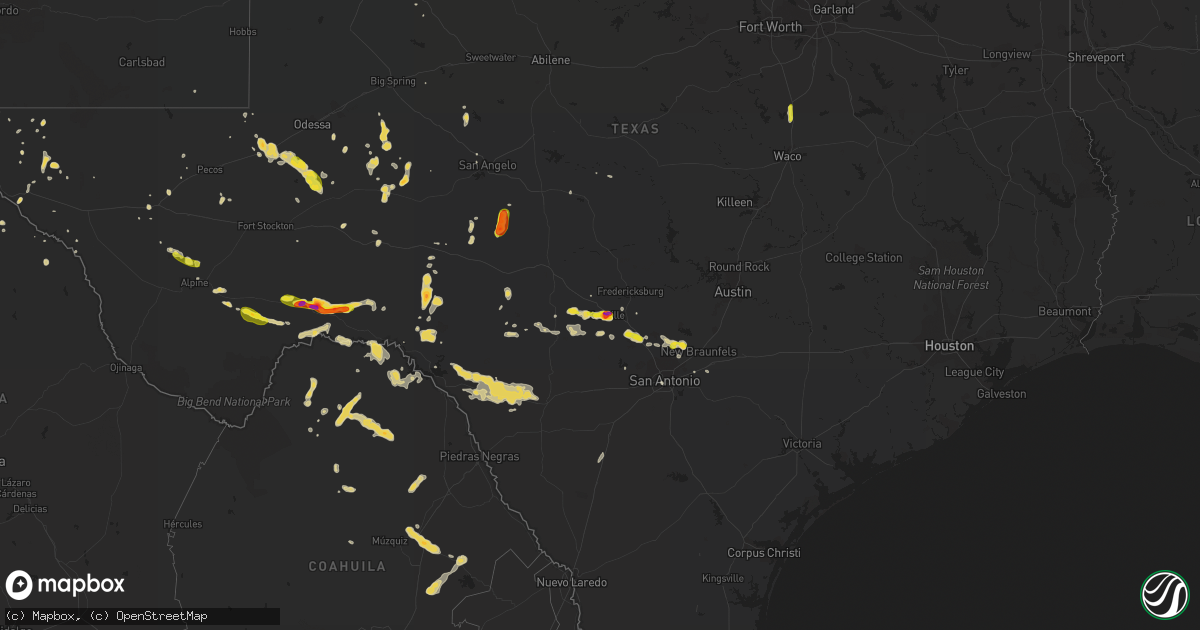 Hail map on June 1, 2016