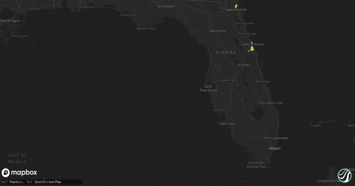 Hail map in Florida on June 1, 2017