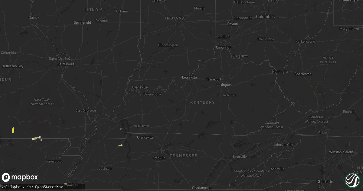 Hail map in Kentucky on June 1, 2017