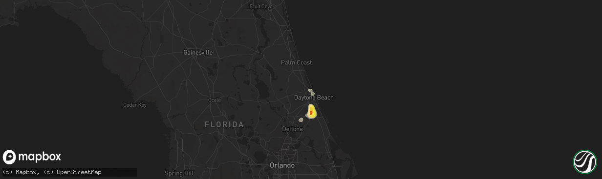 Hail map in Ormond Beach, FL on June 1, 2017