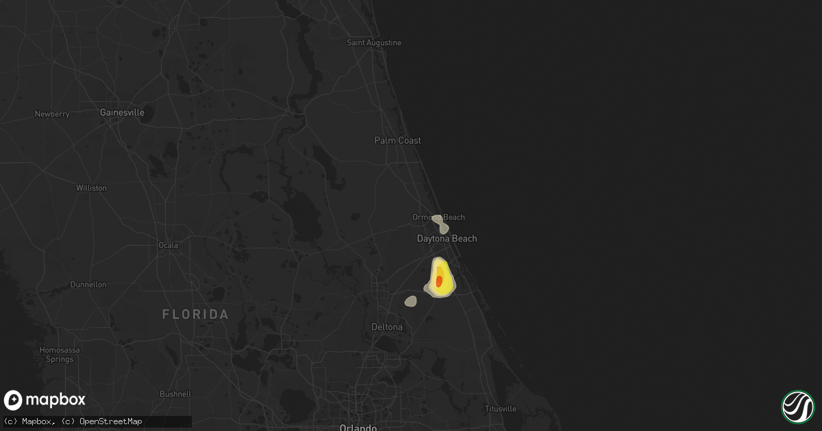 Hail map in Ormond Beach, FL on June 1, 2017