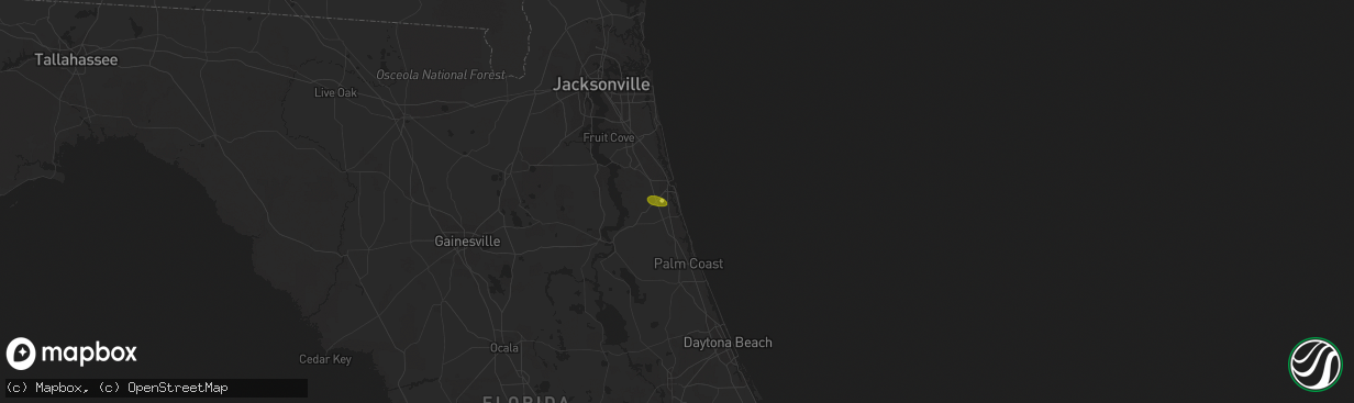 Hail map in Saint Augustine, FL on June 1, 2018