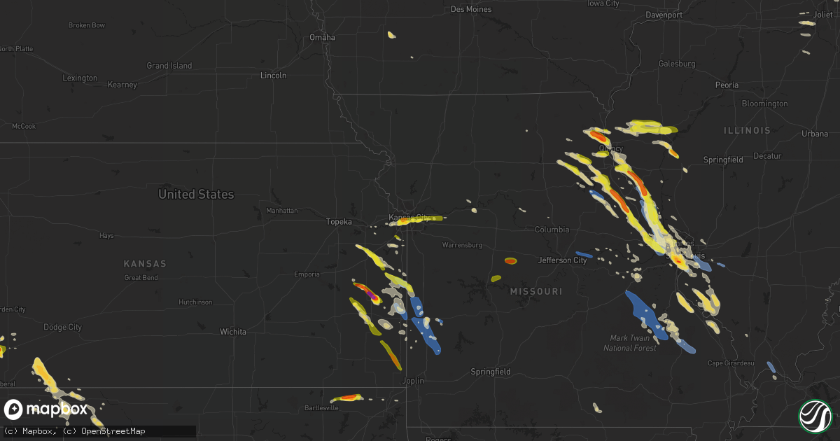 Hail map on June 1, 2019
