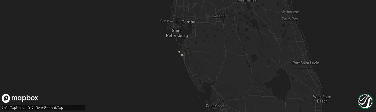 Hail map in Bradenton, FL on June 1, 2020