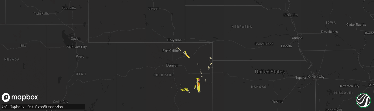 Hail map on June 1, 2021