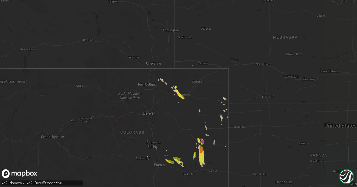 Hail map on June 1, 2021