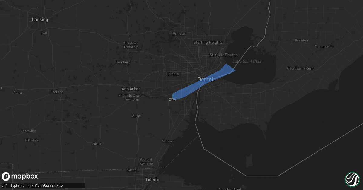 Hail map in Taylor, MI on June 1, 2022