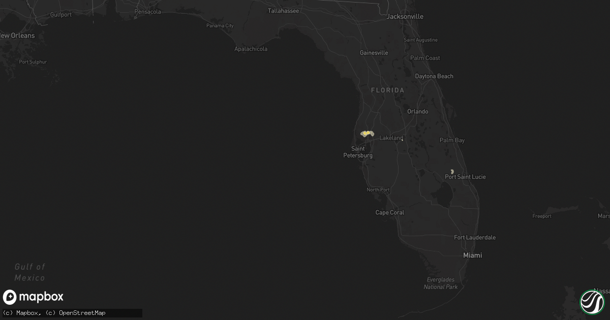 Hail map in Florida on June 1, 2023