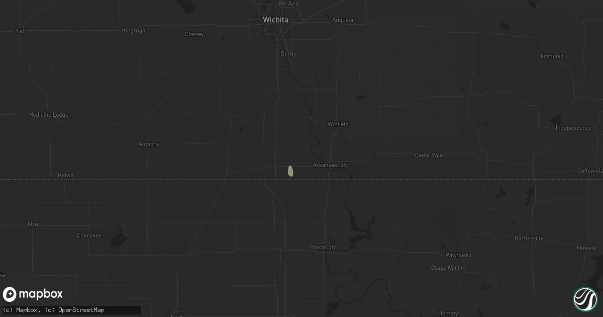 Hail map in Geuda Springs, KS on June 1, 2023