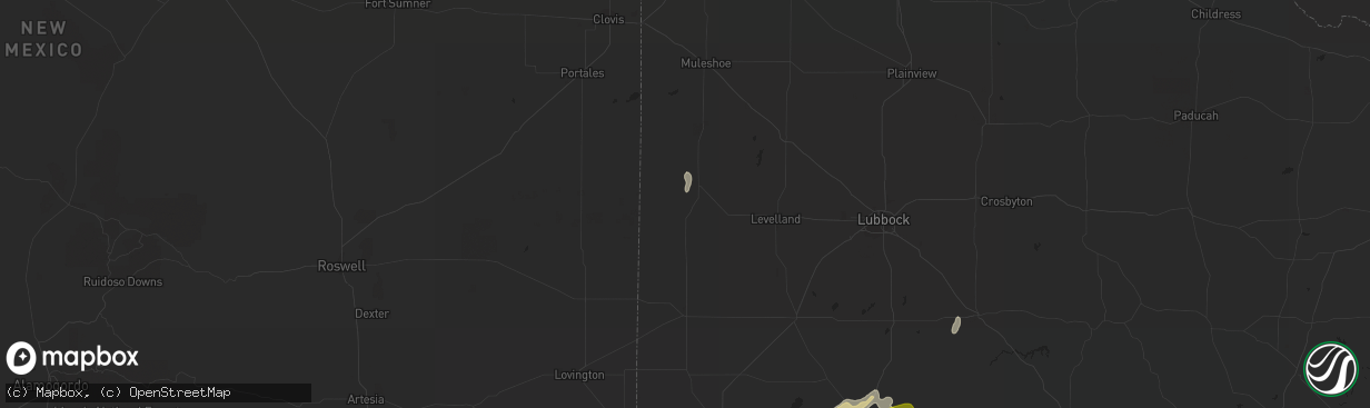 Hail map in Morton, TX on June 1, 2023