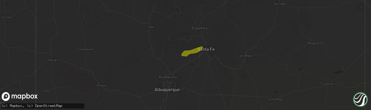 Hail map in Pena Blanca, NM on June 1, 2023
