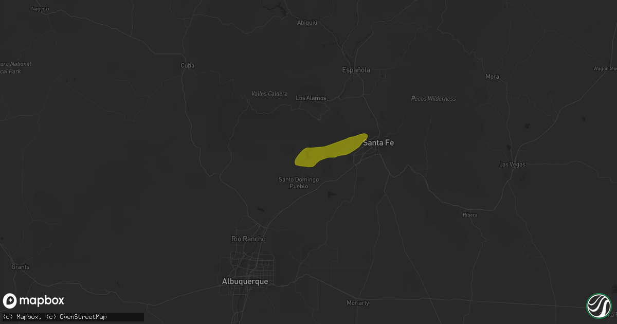 Hail map in Pena Blanca, NM on June 1, 2023