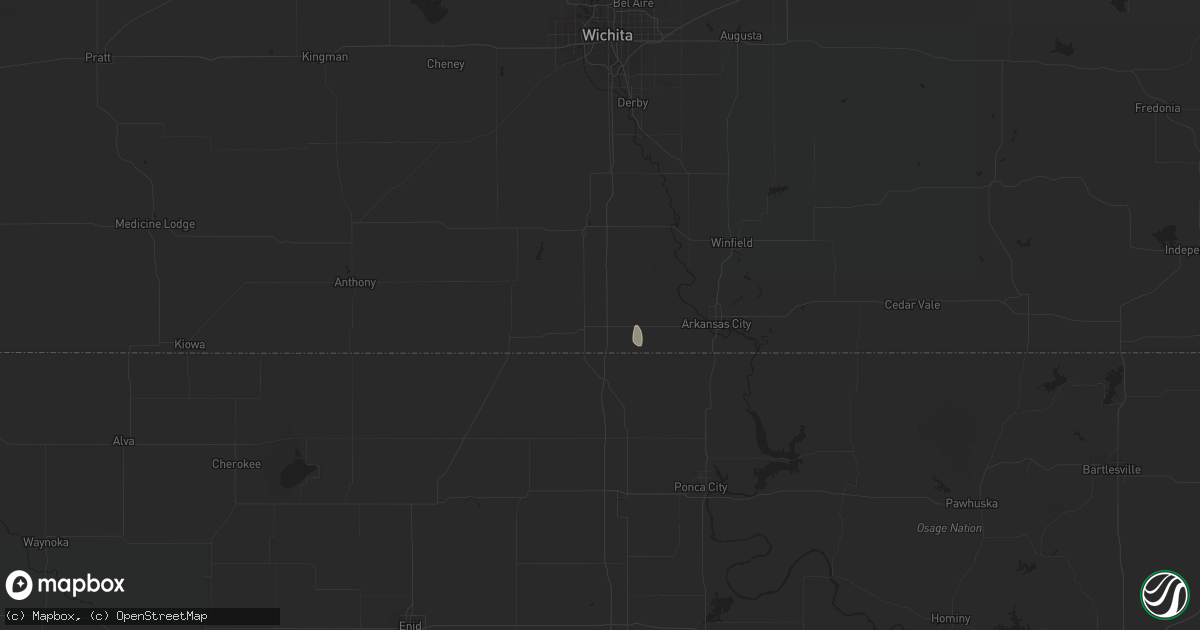 Hail map in South Haven, KS on June 1, 2023