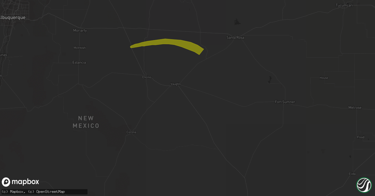 Hail map in Vaughn, NM on June 1, 2023