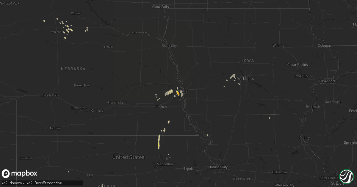Hail map on June 1, 2023