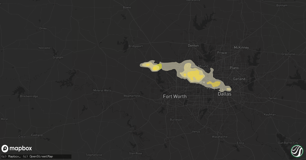 Hail map in Azle, TX on June 1, 2024