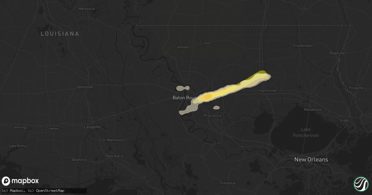 Hail map in Baton Rouge, LA on June 1, 2024