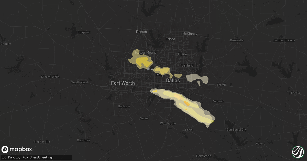 Hail map in Grand Prairie, TX on June 1, 2024