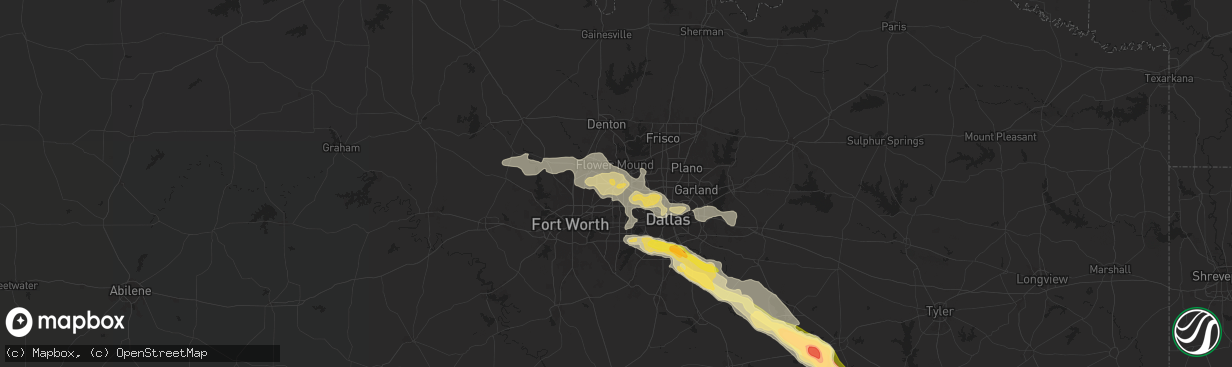 Hail map in Grapevine, TX on June 1, 2024