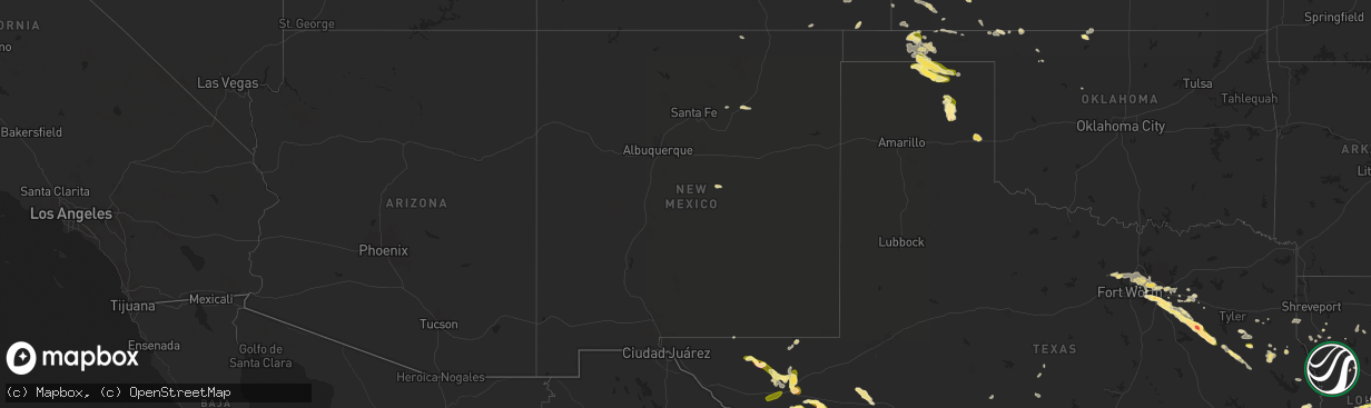 Hail map in New Mexico on June 1, 2024
