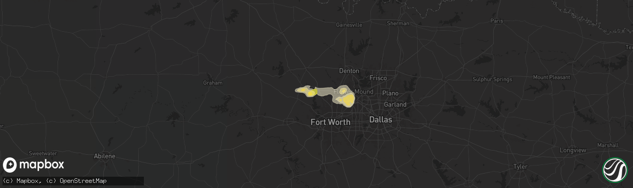 Hail map in Newark, TX on June 1, 2024
