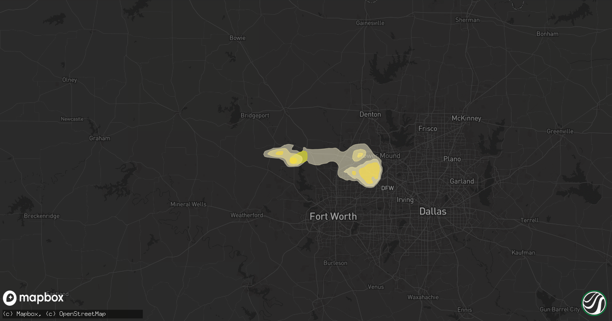 Hail map in Newark, TX on June 1, 2024