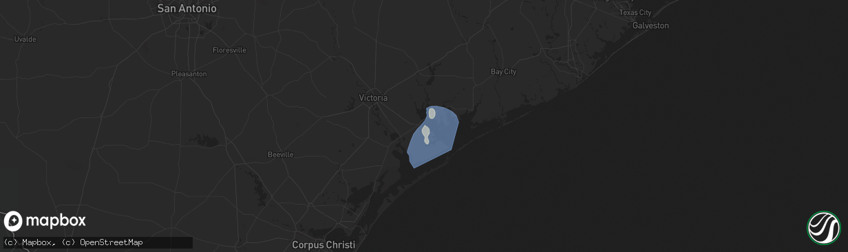Hail map in Port Lavaca, TX on June 1, 2024