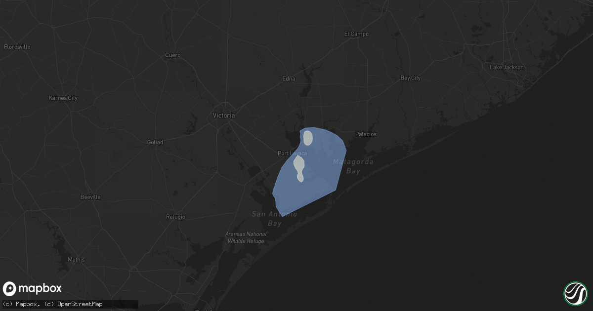Hail map in Port Lavaca, TX on June 1, 2024