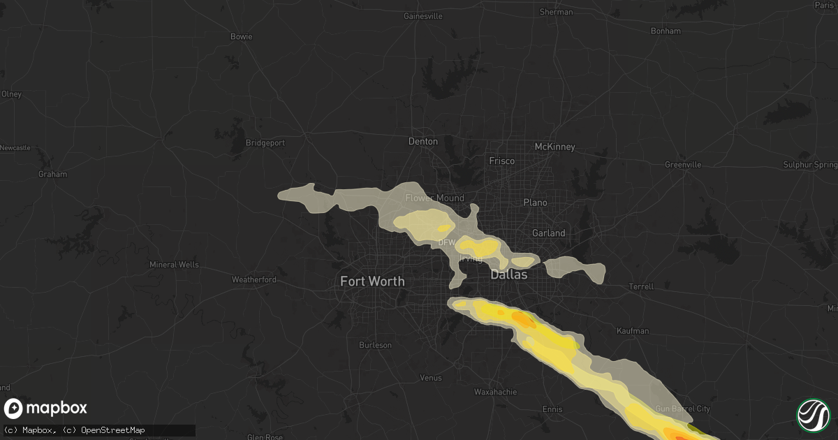 Hail map in Southlake, TX on June 1, 2024