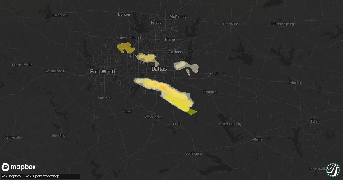 Hail map in Wilmer, TX on June 1, 2024