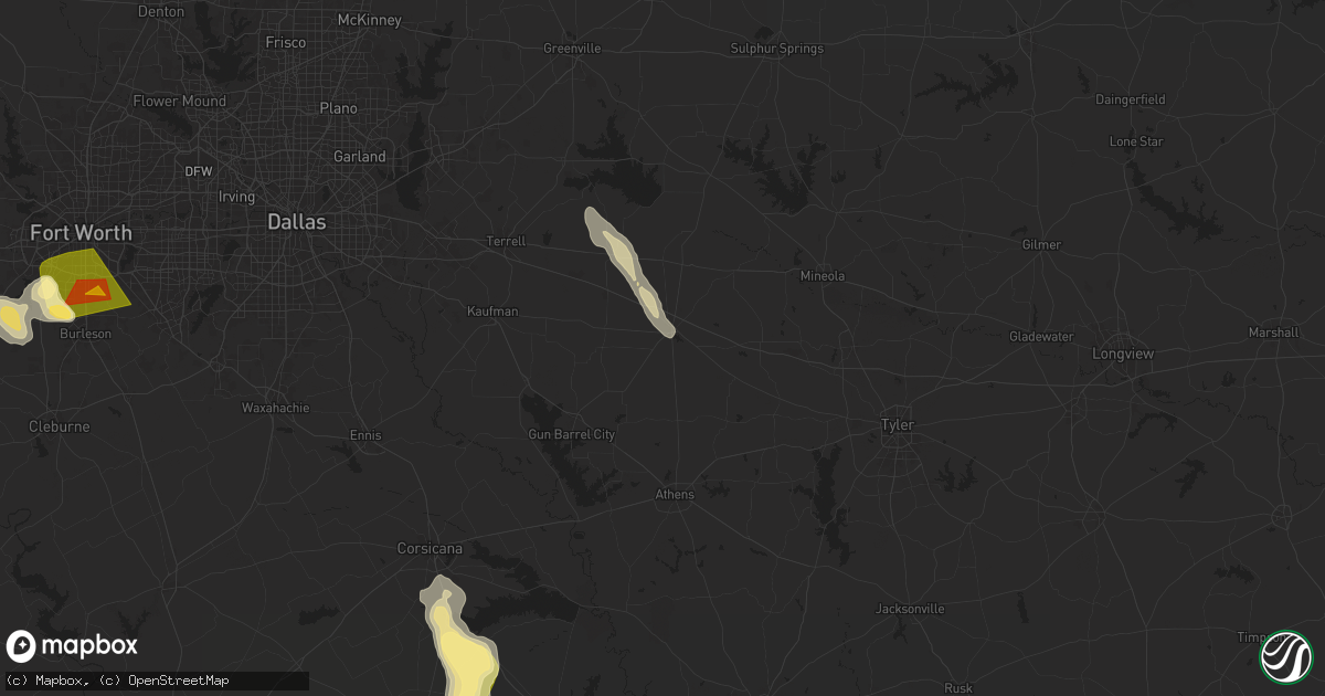 Hail map in Canton, TX on June 1, 2025