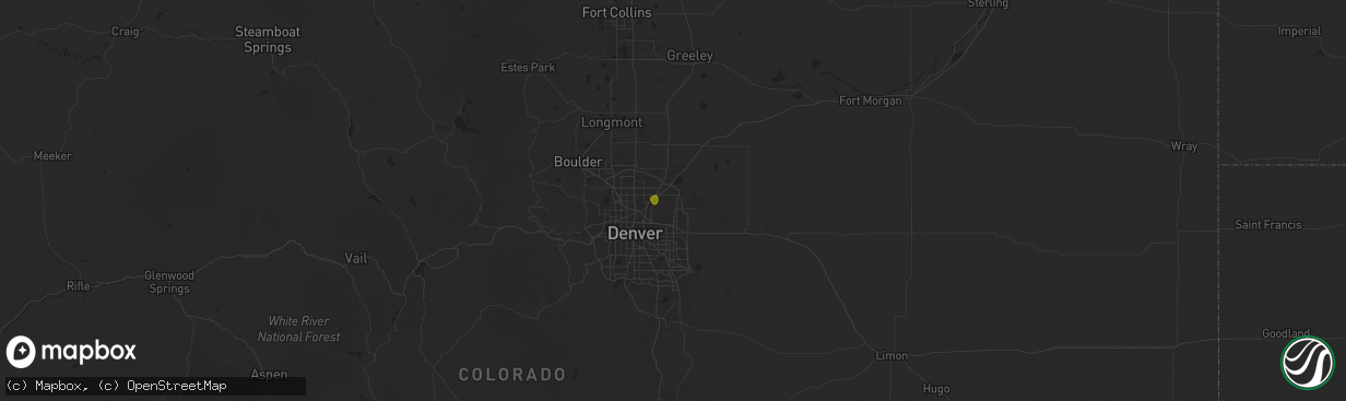Hail map in Commerce City, CO on June 1, 2025