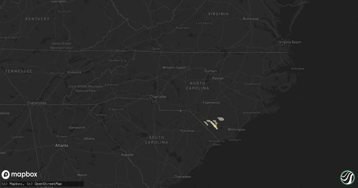 Hail map in North Carolina on June 1, 2025