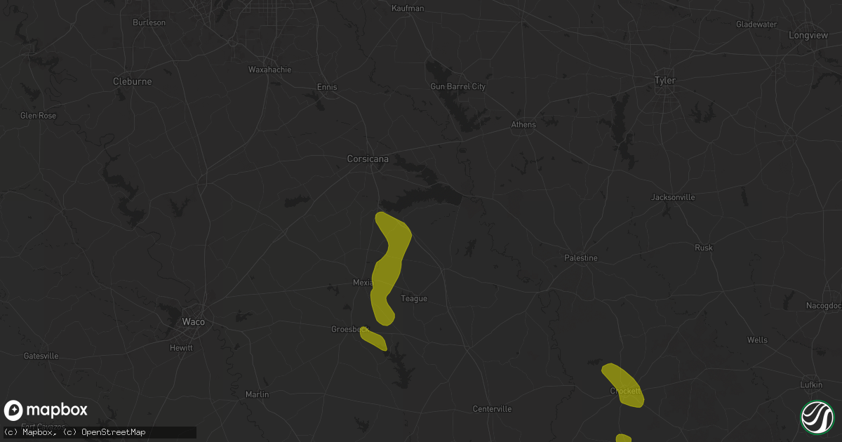 Hail map in Streetman, TX on June 1, 2025