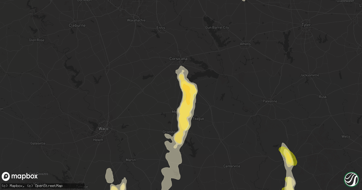Hail map in Wortham, TX on June 1, 2025