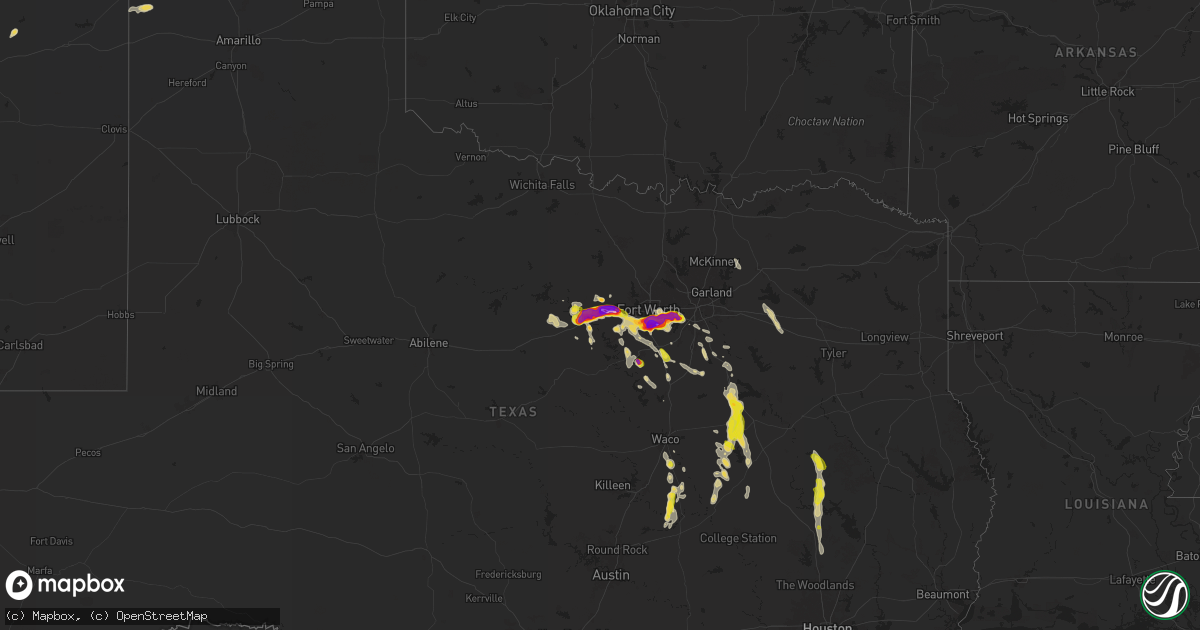 Hail map on June 1, 2025