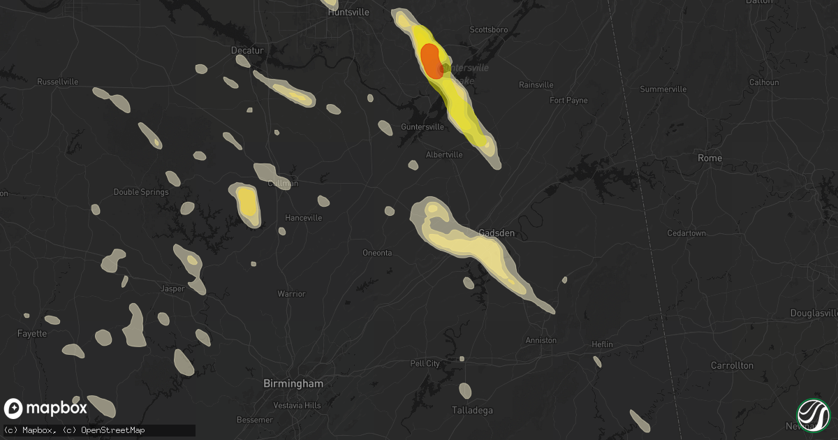 Hail map in Altoona, AL on June 1, 2026
